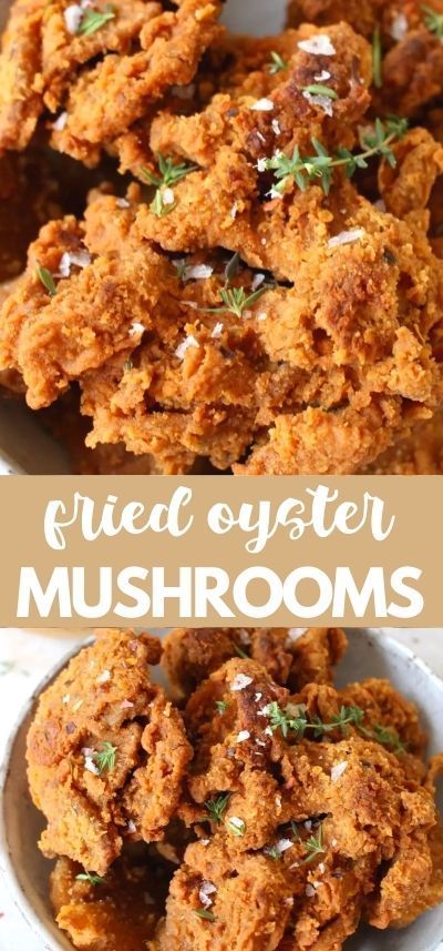 Fried Oyster Mushroom Recipe, Fried Oyster Mushrooms, Vegan Chicken Recipes, Mushroom Recipes Vegan, Oyster Mushroom Recipe, Fried Oyster, Vegan Fried Chicken, Vegan Fries, Mushroom Recipe