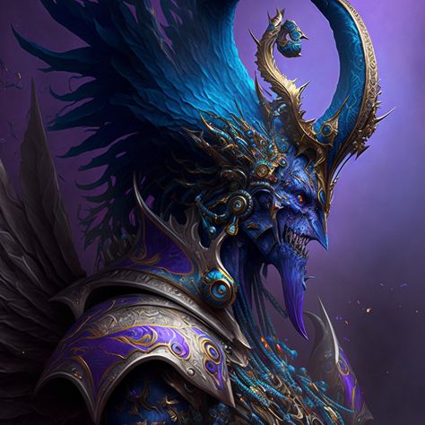 https://www.redbubble.com/shop/ap/144231301 Warhammer 40k Demon Prince, Warhammer 40k Tzeentch Art, Blue Horrors Of Tzeentch, Tzeentch Chaos Warriors, Tzeentch Demons, Tzeentch 40k, Tzeentch Art, 40k Tzeentch, Warhammer Tzeentch