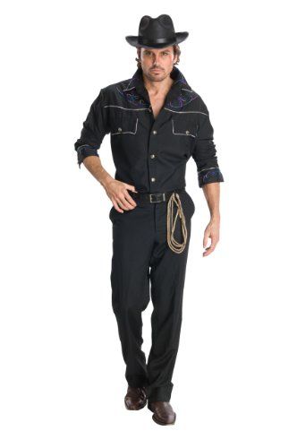 Black Cowboy Costume, Cowboy Costume Mens, Cowboy Halloween Costume, Biblical Costumes, Halloween Costumes 2014, Halloween Club, Cowboy Costume, Cowboy Shirt, Black Cowboy