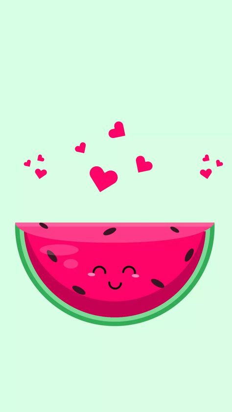 Watermelon Illustration, Watermelon Wallpaper, Blue Sky Wallpaper, Cartoon Clip, Wallpaper Ceiling, Easy Love Drawings, Screen Savers Wallpapers, Fruit Wallpaper, Wallpaper For Sale