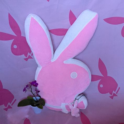 Bunny Room Decor, Bunny Beds, Bunny Room, Bunny Pillow, Bunny Aesthetic, Playboy Logo, Girly Pop, Girly Decor, Hello Kitty Rooms