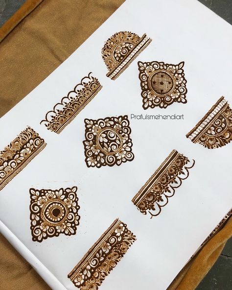 Practice Mehendi Design, Mehndi Designs Book Front Hand, Mehendi Designs For Hands New, Henna Border Design, Belt Mehendi Designs For Hands, Mehendi Border Designs, Box Mehndi Designs, Henna Classes, Mehndi Practice