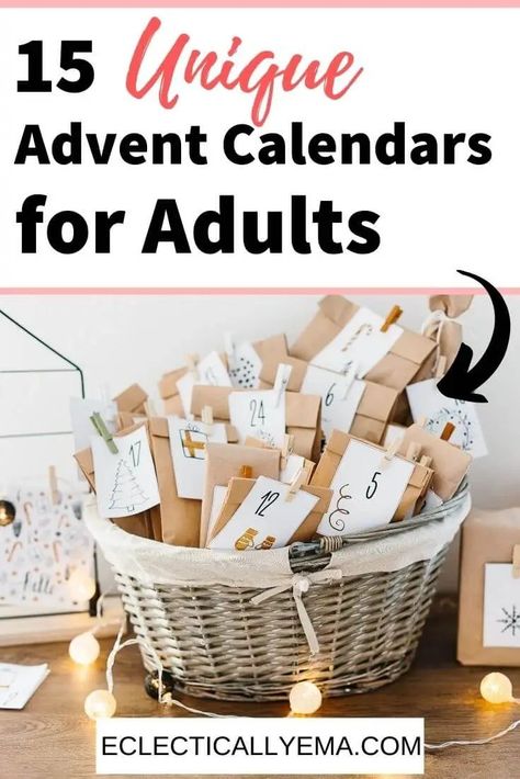 Advent Calendar Ideas For Kids, Advent Calendars For Adults, Calender Gift, Advent Calendar For Adults, Diy Advent Calendar Ideas, Advent Calendar Christian, Avent Calendar, Adult Advent Calendar, Christmas Advent Calendars