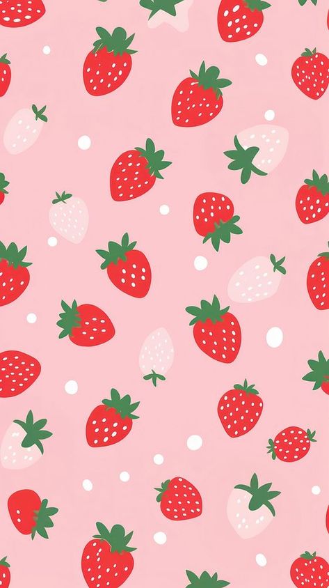 Strawberry pattern backgrounds fruit. AI generated Image by rawpixel. | free image by rawpixel.com / Milk Strawberry Print Aesthetic, Strawberry Milk Background, Cute Strawberry Background, Strawberry Screensaver, Strawberry Pattern Wallpaper, Strawberry Milk Wallpaper, Strawberry Background Aesthetic, Strawberry Wallpaper Iphone, Strawberry Iphone Wallpaper