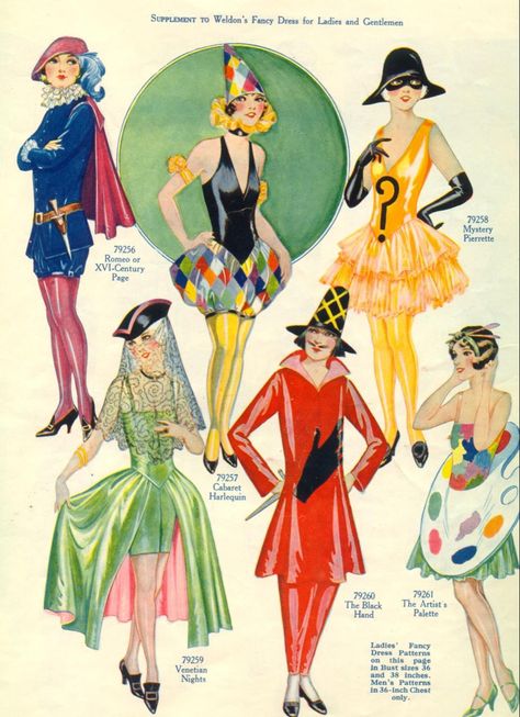 1900s Halloween Costumes, Vintage Halloween Costumes Ideas, Fashion Clown Haute Couture, Vintage Costume Patterns, Costume Designs Drawings, Circus Fashion Inspiration, Circus Outfits Aesthetic, Old Fashioned Halloween Costumes, Vintage Halloween Characters