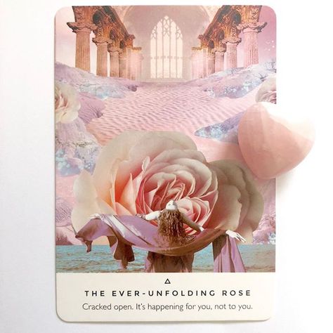 It's #TarotTuesday! Hope you're having a great week so far! This week's card is The Even-Unfolding Rose. This card is ultimately about surrender. It's about allowing yourself to continue to open even when you're scared or you feel overwhelmed. There's that saying what doesn't kill you makes you stronger. I think we've all had experiences where that was true for us. The mountains we have to climb are what shape us and show us who we really are. (And we just had the Mountain card last week!) The challenge is to allow it to unfold without fighting what is. This doesn't mean doing nothing. But it means letting go of what is out of our control. Letting go of what needs to fall away. It's in doing this that we see our own strength and resilience. We see our own growth. We see ourselves unfolding Work Your Light Oracle, Doreen Virtue Angels, Free Tarot Cards, Angel Tarot Cards, Angel Tarot, Doreen Virtue, Tarot Astrology, Free Tarot, Oracle Tarot