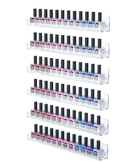 Easy to install! Great addition to nail room/suite🥰 Nail Polish Wall, Nail Rack, Nail Polish Wall Rack, Acrylic Paint Bottles, Nail Polish Holder, Nail Polish Rack, Acrylic Nail Polish, Clear Acrylic Nails, Lipstick Organizer