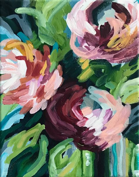 How to Paint Modern Abstract Flowers: Acrylic Painting for Beginners — Elle Byers Art Modern Painting Ideas, Modern Flower Painting, Flowers Acrylic, Paint Modern, Acrylic Painting Flowers, Flowers Illustration, Abstract Floral Paintings, Painting For Beginners, Art Makeup