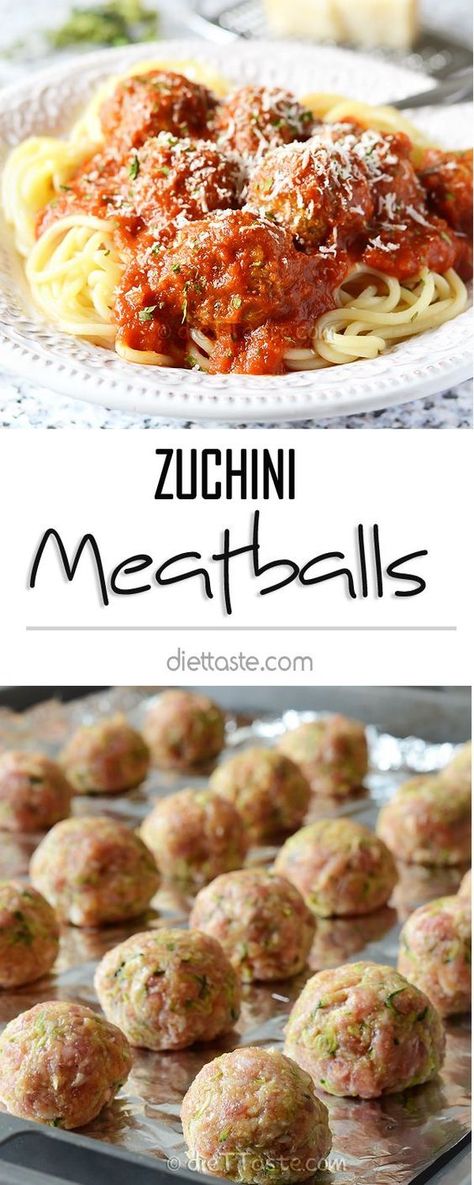 Zucchini Meatballs - baked meatballs with lots of hidden veggies in tomato sauce; your picky eaters will love this healthy meal! Healthy Recipes For Picky Eaters, Meatballs Baked, Recipes For Picky Eaters, Zucchini Meatballs, Baked Meatballs, Picky Eaters Kids, Hidden Veggies, Picky Eater Recipes, Toddler Meals