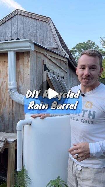 Philip Longo | Gardening Coach on Instagram: "Build a Simple and Affordable DIY Rain Barrel 
Made with a $20 upcycled food grade drum and a few extra parts, this design is the best. It took me a few iterations of rain barrel design ideas to get here, and now this DIY rain water barrel is easy to assemble, efficient and long lasting.
Most designs have you drilling holes all over your rain barrel and purchasing extra pieces and fittings that aren’t required. Food grade drums have special ports that you can take advantage of and will allow you to use almost ALL of the water in the rain barrel rather than having a spigot sticking out the side, and water and debris settling at the bottom.
Easily tie your rain barrel from your gutter with some flexible downspout and a simple filter and have an e Diy Rainwater Collection, Rain Barrels Ideas Beautiful, Water Barrel Storage, Rain Barrel Diy, Upcycled Food, Rain Water Barrel, Diy Rain Barrel, Rain Diverter, Water Barrel