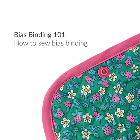 Bias Binding 101: How to sew bias binding – Nina Lee How To Turn A Corner With Bias Binding, How To Attach Bias Binding, Sew Bias Binding, Hand Binding, Sewing Bias Tape, Bias Tape Binding, Invisible Hand, Sewing Binding, Sewing Tricks