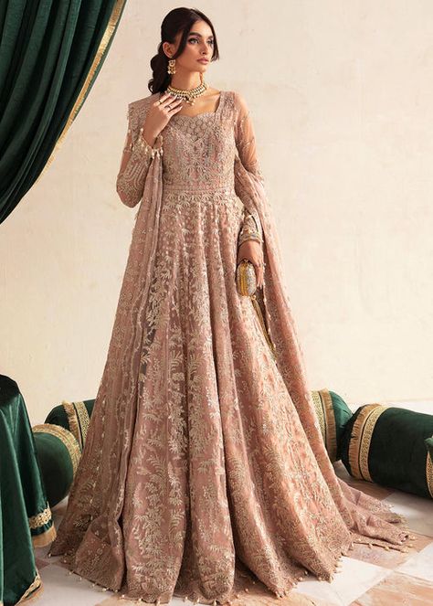 Afrozeh Chenille Azw 23 V1 10 - Laam Pink Pakistani Wedding Dress, Pink Dupatta, Pakistani Designer Clothes, Frock Style, Pakistani Wedding Dress, Embroidered Sleeves, Pakistani Wedding Dresses, Wedding Formal, Suit Fabric