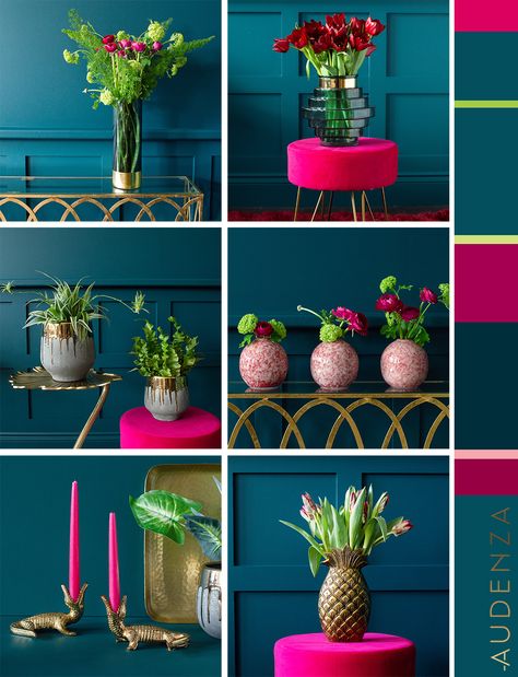 Teal Hot Pink Color Schemes, Hot Pink Teal Color Palette, Teal Pink Living Room, Teal And Hot Pink Bedroom, Teal Magenta Gold Color Palette, Hot Pink And Teal Bedroom, Hot Pink And Green Bedroom, Pink And Teal Color Palette, Teal And Pink Kitchen