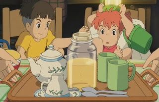 Ponyo's Hot Tea with Milk and Honey - Ghibli food Ponyo Milk Tea, Ghibli Recipes, Milk And Honey Drink, Anime Recipes, Nerdy Recipes, Honey Drink, Hot Honey, Honey Badger, Anime Food