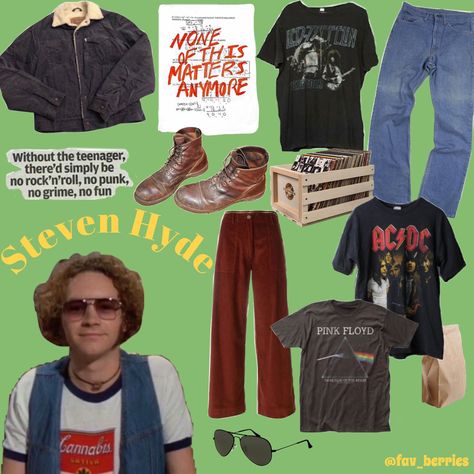 Steven Hyde That 70’s show Hyde That 70s Show Aesthetic Outfits, Hyde That 70s Show Outfits, Steven Hyde And Jackie, Steven Hyde Aesthetic, Steven Hyde Outfit, Hyde Outfits, 70s Vampire, That 70s Show Hyde, Thats 70 Show Outfit