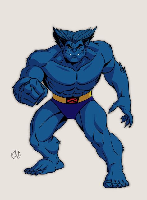 Beast Xmen, Beast Marvel, Hank Mccoy, X Men 97, X Men Funny, Marvel Character Design, X-men, Xmen Art, Rogue Gambit