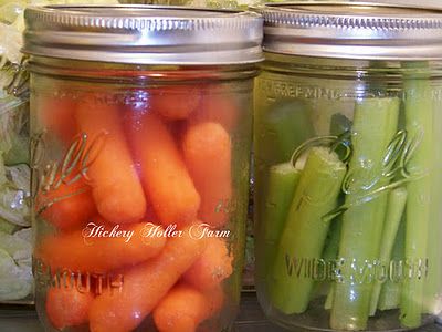 Store carrots and celery in glass jars so they stay fresh longer Storing Lettuce, Storing Veggies, Carrots And Celery, Mason Jar Salads, Jar Salads, Storing Fruit, Storing Vegetables, Store Food, Storage Tips