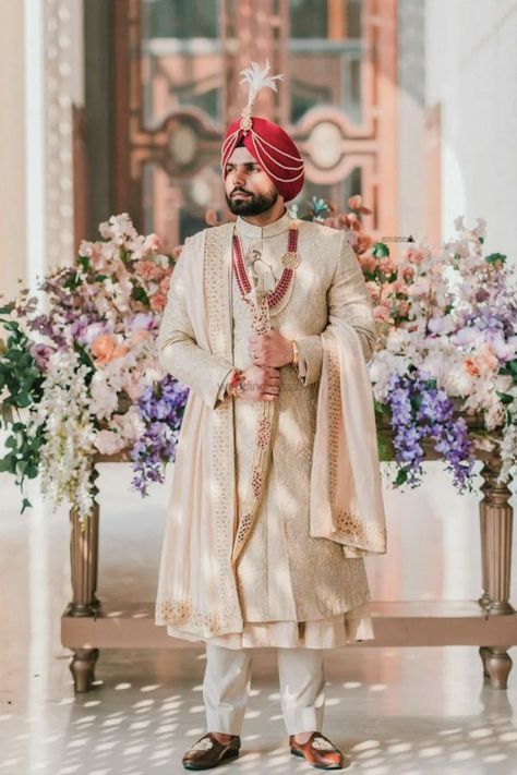 Pastel Sherwani, Sikh Groom, Sikh Wedding Dress, Sherwani Design, Sikh Wedding Photography, Indian Groom Dress, Sherwani For Men Wedding, Bridal Suits, Groom Dress Men