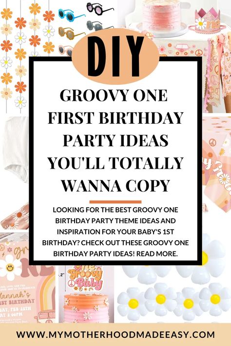 70s Themed First Birthday, Groove One Birthday, First Birthday Groovy Theme, Baby Birthday Activities, Groovy 1st Birthday Party, One Groovy Baby Birthday, Groovy One Birthday Party, First Birthday Party Theme Ideas, One Birthday Party Ideas