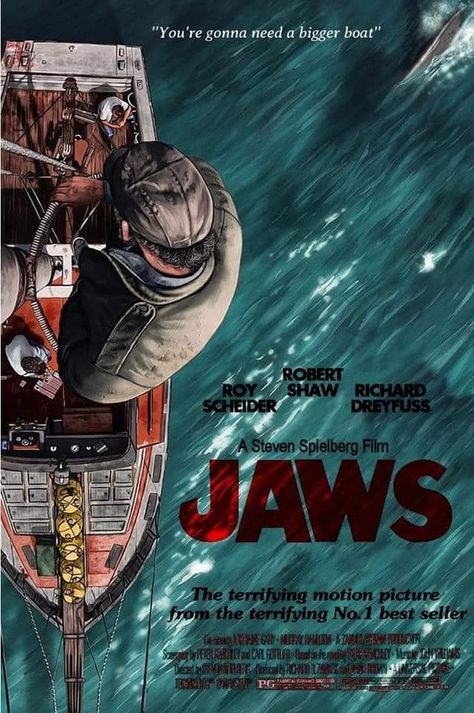 Jaws Movie Poster, Jaws Movie, I Love Cinema, Horror Posters, Movie Posters Design, Horror Movie Art, Cinema Posters, Horror Movie Posters, Alternative Movie Posters