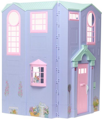 90s Barbie House, Barbie House 2000s, Barbie Townhouse, 2000s Dollhouse, Pink And Purple Doll House, Barbie And Her Sisters, Celebrity Barbie Dolls, Barbie Playsets 90s, Retro Crafts