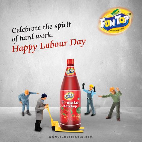 "It's time to recognize, respect, and appreciate those who serve us.  Happy Labour Day"  .  .  .  #HappyLabourDay #HappyLabourDay2020 #LabourDay #LabourDay2020 #Labour #Respect #InternationalLabourDay #WorkersDay #1stMay #FunTop #FunTopIndia #TasteTheDifference #FunTopIndiaProducts Labour Day Creative Ads, Labour Day Creative, Labour's Day, Labour Day Wishes, 1st May Labour Day, Happy Labour Day, Business Ads, Juice Company, Digital Advertising Design