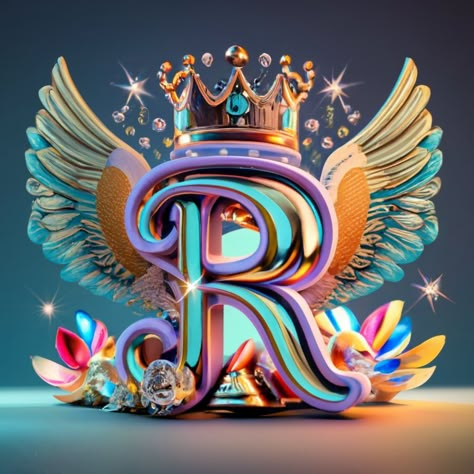 R Dp Pic, Ravi Name Logo, R Letter Wallpaper, R Name Dp, Angel Wings Graffiti, Wings Graffiti, Daily Wallpaper, Gold Graphic Design, Star Maker