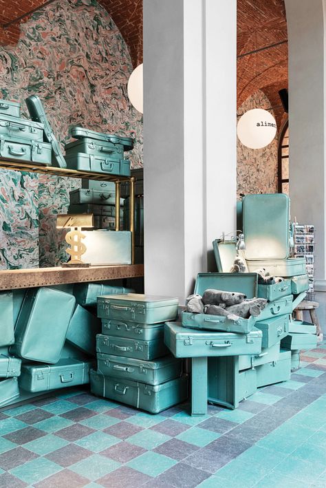 Otto Studio Takes a Page From Dante's Poetry for the 25hours Hotel Piazza San Paolino in Florence, Italy - Interior Design 25 Hours Hotel Florence, Italy Interior Design, Italy Interior, Florence Hotels, Upholstered Banquette, Hotel Hospitality, Paola Navone, Art Hotel, Santa Maria Novella