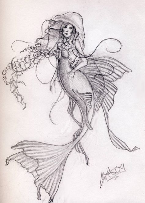 Jelly by chostopher on DeviantArt Beautiful Mermaid Drawing, Mermaid Sketch, Kristina Webb, Mermaid Artwork, Mermaid Drawings, Mermaid Pictures, Mermaid Tattoo, Mermaid Tattoos, Drawing Faces