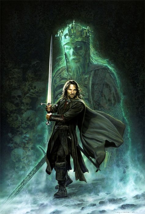 Lord of the Rings Art Clash of Kings Aragorn Art The Rings, Lord Of The Rings, A Man, Green