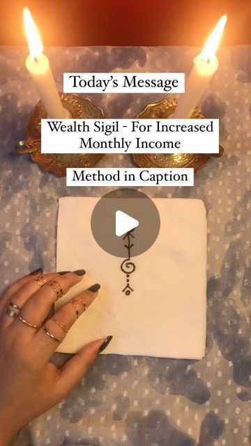 Alicia Fate - Psychic & Energy Worker - Healing Divine Feminine on Instagram: "Method To Use Wealth Sigil For Increased Income Today, I felt like I should share this magical tip with you. This particular Sigil is a symbol that can help you increase your monthly income and bring financial ease to your life. It is specifically crafted using light codes that embody abundance and energy of wealth. Here’s how you can use its powers: Step 1: Save this video as you will need it for the next 21 days. Step 2: Focus on the Sigil for 2-3 minutes and try to memorize it. Step 3: Recreate it on paper several times so you can get good hold of the pattern. Step 4: Now, draw the Sigil Symbol everyday on your left palm for the next 21 days. Step 5: Comment “Magic” to absorb its full powers. . . . Sigils To Attract Money, Sigil For Prosperity, Money Attraction Sigil, Sigil For Financial Abundance, Sigil For Attracting Money And Wealth, Abundance And Prosperity Sigil, Manifesting Sigil, Good Luck Spells, Luck Spells