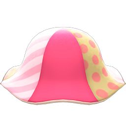 Patchwork Tulip Hat (New Horizons) - Animal Crossing Wiki - Nookipedia Hat Animal Crossing, Tulip Hat, Apple Hat, Balloon Hat, Bamboo Hats, Baby Orange, Orange Balloons, Vacation Fashion, The Comfy