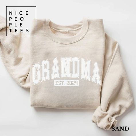 Personalized Grandma Est Sweatshirt, Custom Mothers Day Gift, Gift for Grandmother, Nana Sweatshirt, Grammy Sweatshirt, Grandma Sweater by NicePeopleTees on Etsy Tia Sweatshirt, Grammy Sweatshirt, Nana Sweatshirt, Gift For Grandmother, Mommy Shirt, Grandma Sweater, Mommy Shirts, Nice People, Personalized Grandma