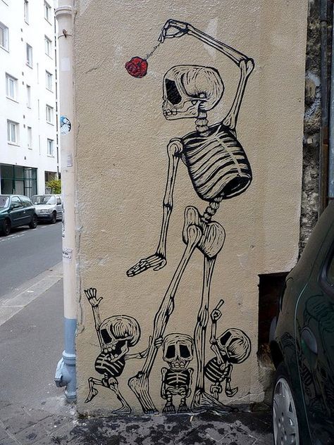 Street Art Magic on Twitter: "Mexico. Artist unknown.… " Art Amour, Graffiti Artwork, A Skeleton, Art Et Illustration, Art And Illustration, Skeletal, Street Art Graffiti, Pics Art, Mural Art