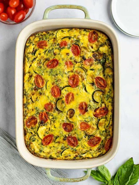 Frittata Recipes Baked, Zucchini Tomato Casserole, Recipe With Zucchini, Zucchini Frittata Recipe, Italian Frittata, Zucchini And Tomato, Tomato Frittata, Easy Frittata Recipe, Baked Frittata