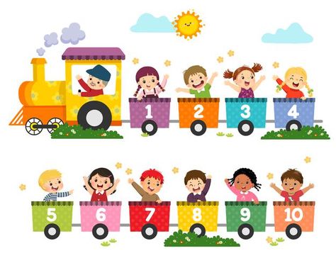 Trains Preschool, Train Drawing, Dots Game, Train Theme, Math Games For Kids, School Wall Art, Baby Logo, Alphabet Activities Preschool, Kids Vector