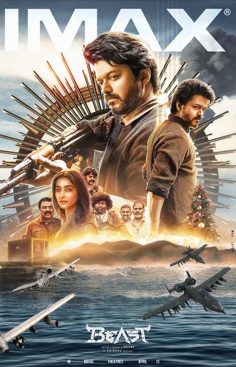 Beast Movie Poster, Movie Poster Photoshop, Vijay Actor Hd Images, Beast Movie, Series Posters, Vijay Thalapathy, Ram Image, Album Layout, Motion Poster