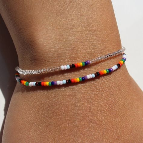 Progress Pride Bracelet | New Progress Bracelets, Progressive Bracelets, Pride Bracelets, LGBTQA+ Bracelet, Pride Month Pride Flag Bracelet, Pride Bracelets, Progress Pride Flag, Flag Bracelet, Pride Bracelet, Pride Flag, Evil Eye Bracelet, Pride Month, Colorful Bracelets