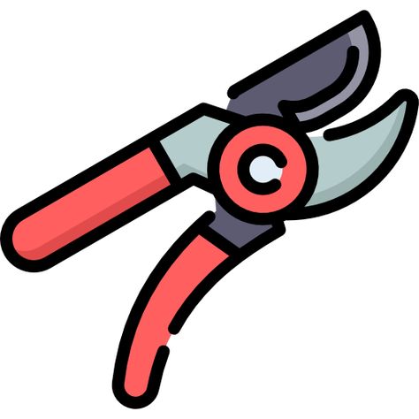 Shears Drawing, Hedge Shears, Red Monochrome, Character Flat, Animated Icons, More Icon, Pruning Shears, Icon Font, Vector Icons