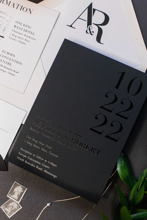 PORTFOLIO Black And White Affair Wedding, Guests In Black Wedding, Black White Silver Gold Wedding, Formal Wedding Invitations Black Tie, Black Chic Wedding, Black And White Small Wedding, All Black Invitations, All Black Wedding Invitations, Black Tie Wedding Theme Classy