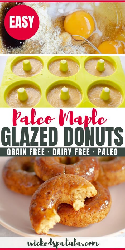 Maple Donut Glaze, Paleo Donuts, Paleo Dessert Recipes Easy, Paleo Comfort Food, Paleo Breakfast Easy, Best Paleo Recipes, Healthy Donuts, Paleo Recipes Dessert, Paleo Baking