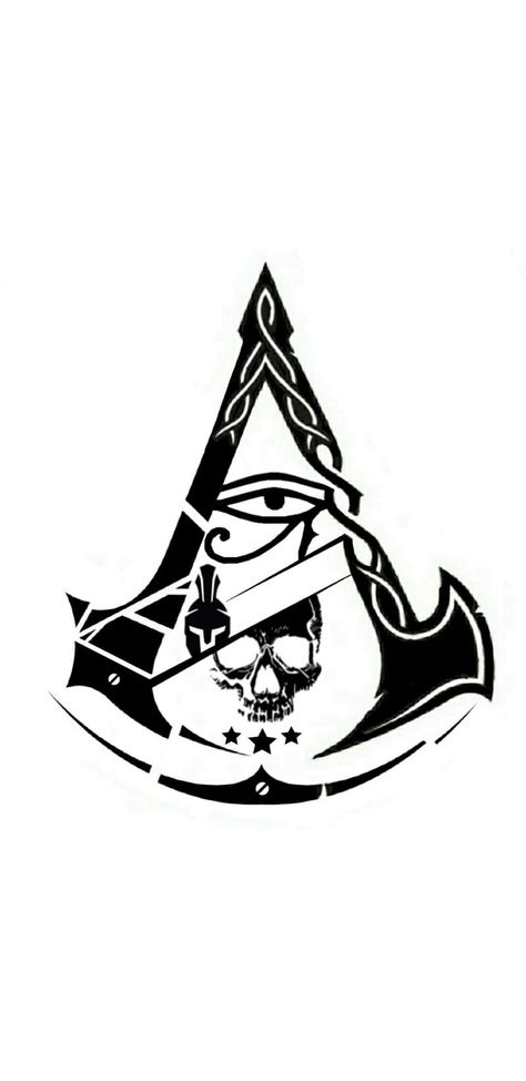 Assasins Creed Valhalla Tattoos, Assassins Tattoo Ideas, Assassins Creed Logo Tattoo, Assassins Creed Origins Tattoo, Assassin’s Creed Tattoo, Ac Valhalla Tattoo, Assassins Creed Valhalla Tattoo, Assasin Creed Wallpapers, Assassins Creed Tattoo Design