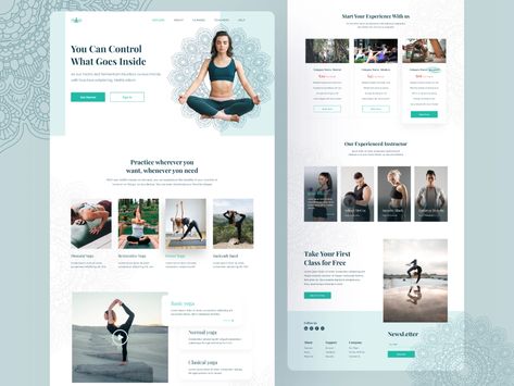 Yoga Web, Webpage Design Layout, Website Trends, Website Design Inspiration Layout, Landing Page Inspiration, Landing Page Examples, App Landing Page, Portfolio Website Design, Web Design Studio