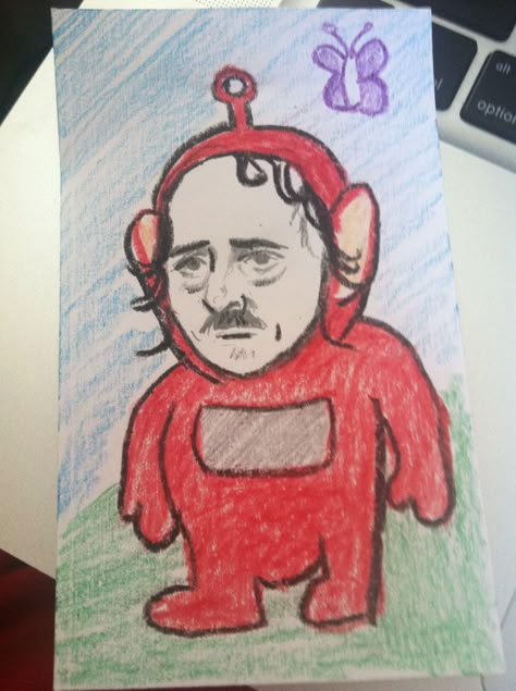 Too funny. Someones sister randomly leaves drawings like this around the house... Genius. The Meta Picture, Image Swag, Leaf Drawing, Edgar Allan, Edgar Allan Poe, Funny Pins, Bones Funny, Funny Cute, Funny Photos