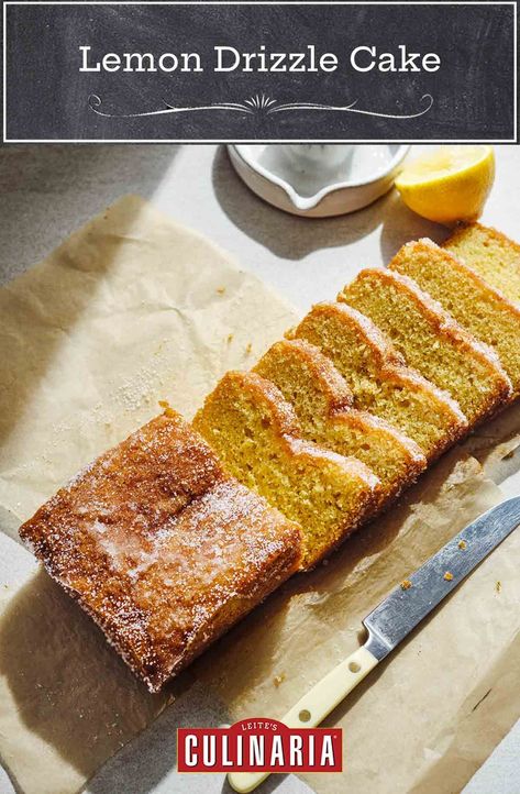 This lemon drizzle cake from Paul Hollywood is a bright, citrusy version of the classic one-bowl lemon tea cake that's topped with crunchy lemon glaze. It's Paul's favorite cake and will likely be yours, too. #teacake #lemondrizzle #lemondrizzlecake @paulhollywoodbakes Paul Hollywood Lemon Drizzle Cake, Paul Hollywood Recipes, Lemon Tea Cake, Lemon Drizzle Cake, Drizzle Cake, Paul Hollywood, Lemon Drizzle, British Bake Off, British Baking