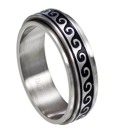 www.justmensrings.com Tungsten Jewelry, Glow Jewelry, Sweet Ring, Mens Rings, Ring Sale, Stainless Steel Ring, Sterling Silver Filigree, Spinner Ring, Enamel Ring