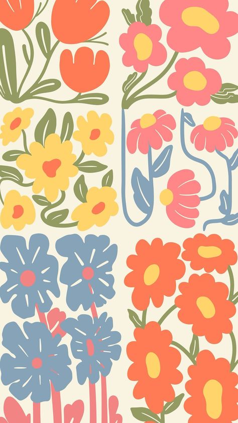 Retro Hippie Wallpaper, Door Collage, Face Wallpaper, Wal Art, Shirt Painting, Floral Pattern Design, Preppy Wallpaper, Phone Wallpaper Patterns, Diy Things