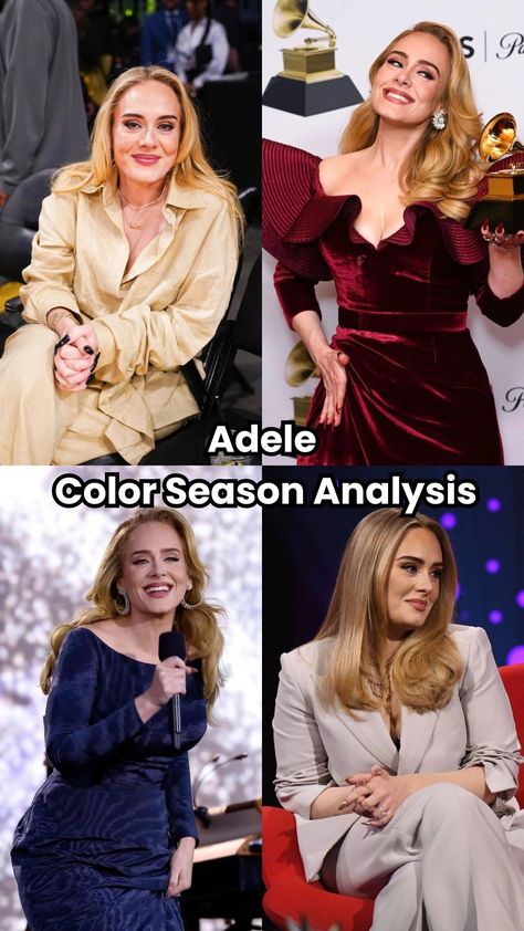 Curious about Adele color season? Explore her best palette, why online color analysis is accurate, and discover how Adele fits her color season. Colors For Soft Autumn, Soft Autumn Celebrities, Color Season Analysis, Season Analysis, Body Shape Guide, Soft Autumn Palette, Autumn Skin, Soft Autumn Color Palette, Autumn Palette