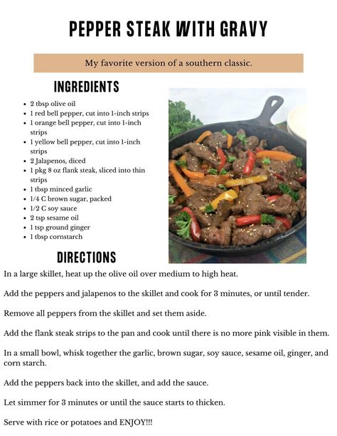 Pepper Steak With Gravy, Steak Stirfry Recipes, Pepper Steak Stir Fry, Steak Gravy, Steak With Gravy, Stir Fry Recipes Healthy, Steak Stir Fry, Pepper Steak Recipe, Beef Stir Fry Recipes