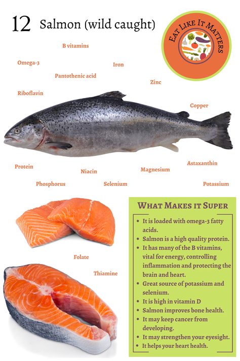 Wild caught salmon is one of the healthiest protein you could consume, but it must be wild caught, not farmed to receive the health benefits it has to offer. Just look at the list, What Makes It Super, and see for yourself. Salmon Benefits, Wild Caught Salmon, Healthy Protein, Health Benefits, Health